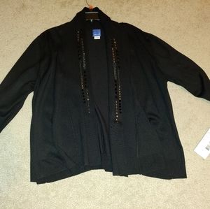 NWT-Black Embellished Sweater/Shrug